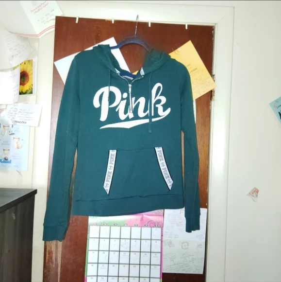 Victoria Secret PINK 1/4 Zip Hooded Sweatshirt - Medium - Picture 3 of 6